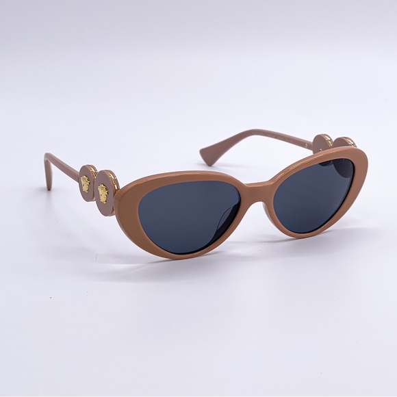 NEW VERSACE VE4433U 538387 CAT EYE WOMEN SUNGLASSES VERSACE MOD 4433-U NUDE - Picture 8 of 12